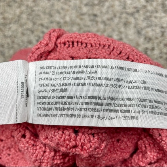 Abercrombie & Fitch Mauve Pink Mixed Open Knit Long Sleeve Sweater Small - Picture 6 of 9
